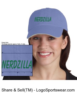 NERDZILLA HAT Design Zoom